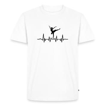 Danse ballerine - T-shirt Premium bio Homme - blanc - Devant - Nico (187cm)