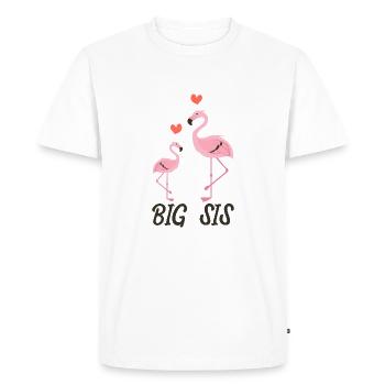 T-shirt Big Sis Flamingo Kids Big Sister - T-shirt Premium bio Homme - blanc - Devant - Nico (187cm)