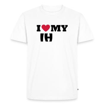 Proof of love - Men's Premium Organic T-Shirt - white - Front - Nico (187cm)