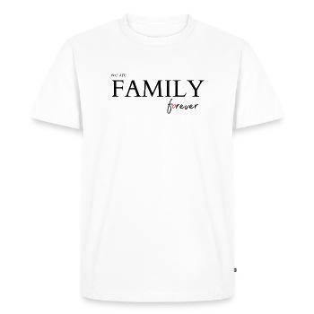 We are family forever - Men's Premium Organic T-Shirt - white - Front - Nico (187cm)