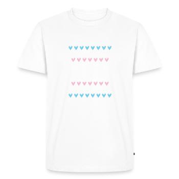 Heart Transgender Transsexual Queer Trans - Men's Premium Organic T-Shirt - white - Front - Nico (187cm)