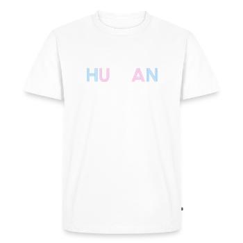 Human - transgender trans LGBT CSD - Men's Premium Organic T-Shirt - white - Front - Nico (187cm)