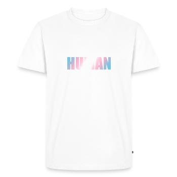 We are all human - LGBT CSD Transgender Trans - Men's Premium Organic T-Shirt - white - Front - Nico (187cm)