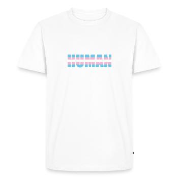 Human - LGBT CSD Trans Transgender - Men's Premium Organic T-Shirt - white - Front - Nico (187cm)