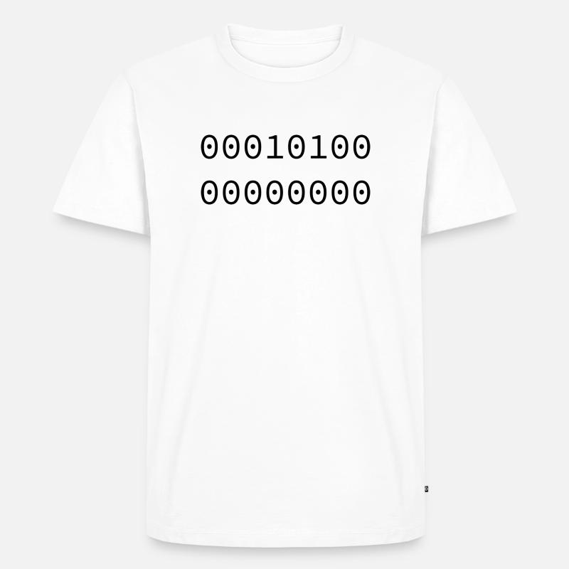 2000 Binär - Männer Premium Bio T-Shirt - Weiß