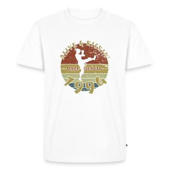 30. Geburtstag Alive and kickin since 08/1994 - Men's Premium Organic T-Shirt - white - Front - Nico (187cm)