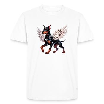 Elégant Doberman Angel Love Pet - T-shirt Premium bio Homme - blanc - Devant - Nico (187cm)