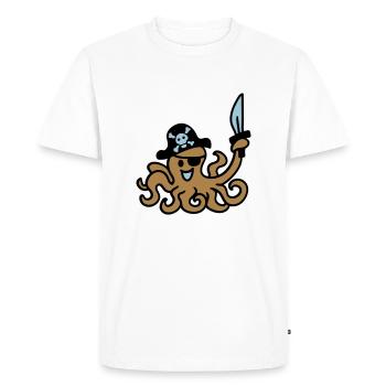 Pirate Otkopus 3 - T-shirt Premium bio Homme - blanc - Devant - Nico (187cm)