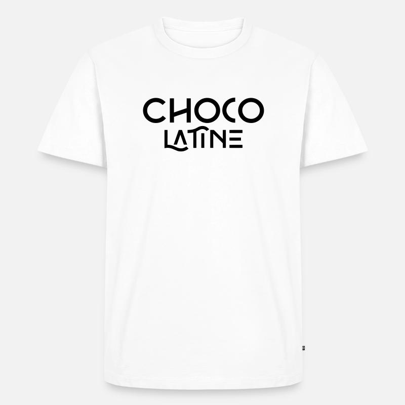 CHOCO Latin Chocolatine - Männer Premium Bio T-Shirt - Weiß