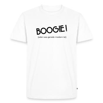 Boogie gerade modern - Männer Premium Bio T-Shirt - Weiß - Vorne - Nico (187cm)