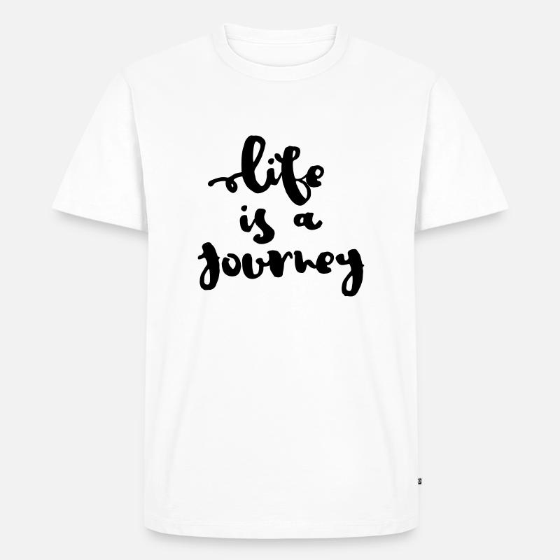 Life is a journey - Männer Premium Bio T-Shirt - Weiß