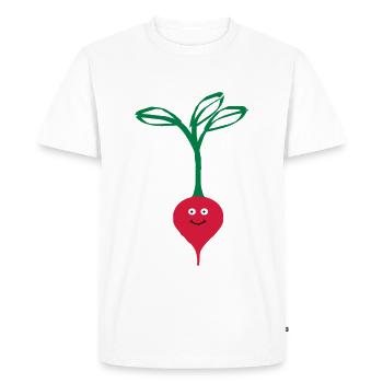 Radis - T-shirt Premium bio Homme - blanc - Devant - Nico (187cm)