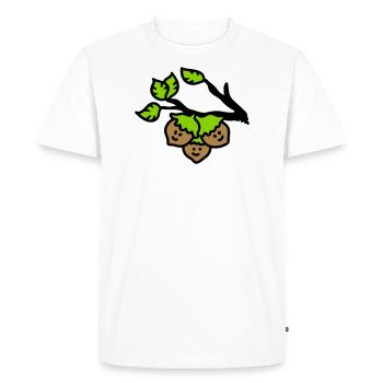 Three hazelnuts on the branch 3 - Men's Premium Organic T-Shirt - white - Front - Nico (187cm)