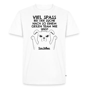 Changement d’emploi Collègues Adieu Collègue de travail Chien - T-shirt Premium bio Homme - blanc - Devant - Nico (187cm)