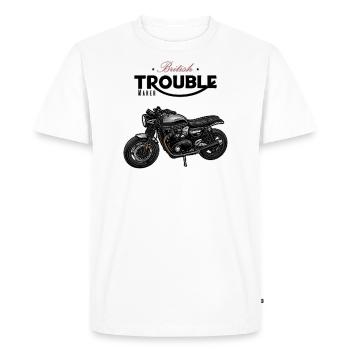 Modern Classic // Custom // Motorcycle - Men's Premium Organic T-Shirt - white - Front - Nico (187cm)
