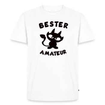 meilleur design amateur cool - T-shirt Premium bio Homme - blanc - Devant - Nico (187cm)