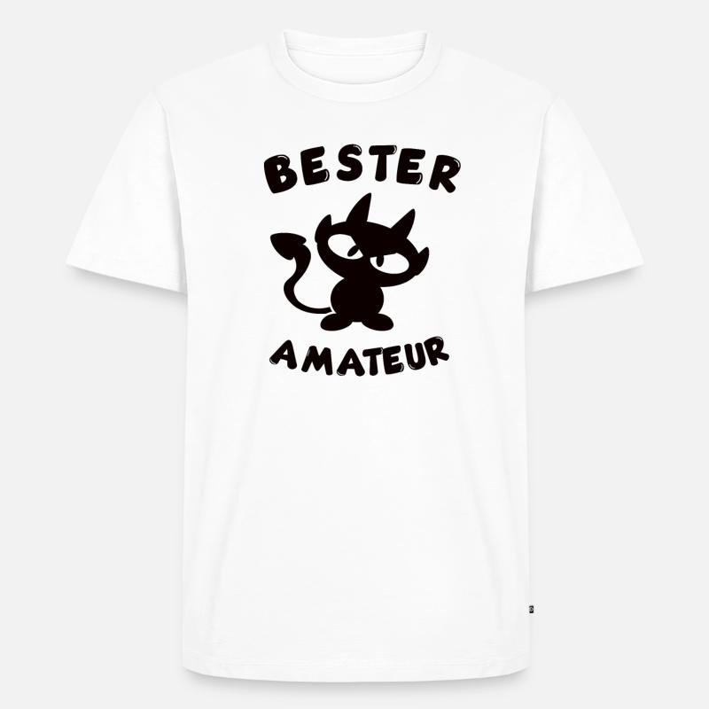 cooles bester Amateur Design - Männer Premium Bio T-Shirt - Weiß