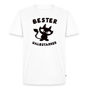 Cool meilleur design mi-fort - T-shirt Premium bio Homme - blanc - Devant - Nico (187cm)