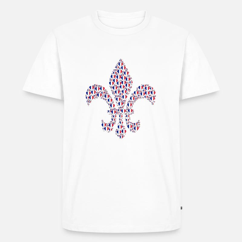 Fleur-de-Lys - Männer Premium Bio T-Shirt - Weiß