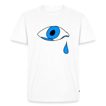 Cri de larme oculaire - T-shirt Premium bio Homme - blanc - Devant - Nico (187cm)