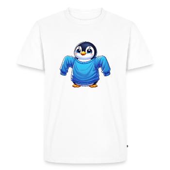 Mignon pingouin de dessin animé Vêtements grande taille - T-shirt Premium bio Homme - blanc - Devant - Nico (187cm)