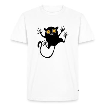 tarsier (for Kids) - Men's Premium Organic T-Shirt - white - Front - Nico (187cm)