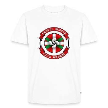 Pays Basque - Euskal Herria - T-shirt Premium bio Homme - blanc - Devant - Nico (187cm)