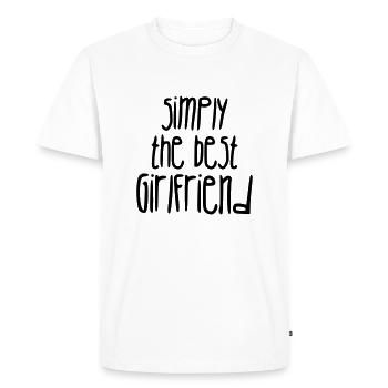 Love Lover Girlfriend Liebling Heart Schatz - Men's Premium Organic T-Shirt - white - Front - Nico (187cm)