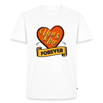 Valentine's Day You & me forever 2 t-shirt - Men's Premium Organic T-Shirt - white - Front - Nico (187cm)