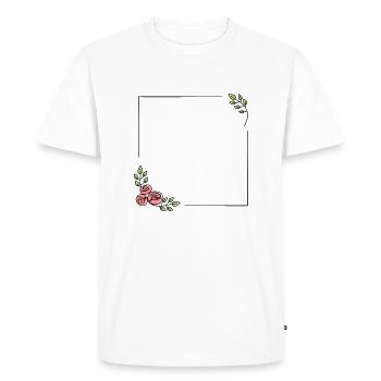 Concevez votre propre cadre floral - T-shirt Premium bio Homme - blanc - Devant - Nico (187cm)
