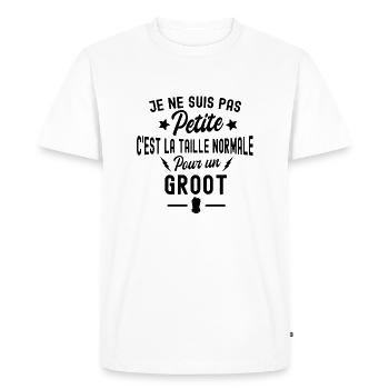 je ne suis pas petite cest la taille pour un groot - T-shirt Premium bio Homme - blanc - Devant - Nico (187cm)