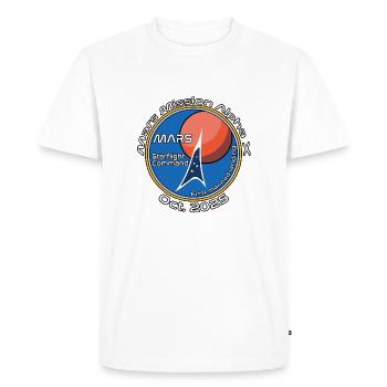 Mars Mission Alpha X - T-shirt Premium bio Homme - blanc - Devant - Nico (187cm)
