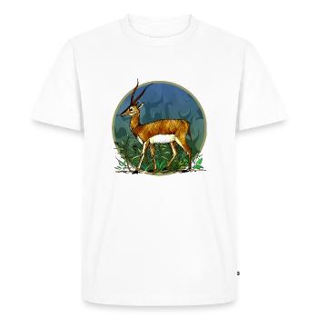 Antelope - Men's Premium Organic T-Shirt - white - Front - Nico (187cm)