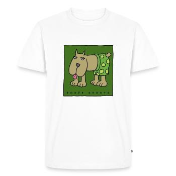 caleçon - T-shirt Premium bio Homme - blanc - Devant - Nico (187cm)