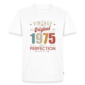Vintage Original 1975 48 Year Anniversary Gift - Men's Premium Organic T-Shirt - white - Front - Nico (187cm)