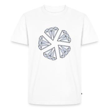 Diamant (diamond) - T-shirt Premium bio Homme - blanc - Devant - Nico (187cm)