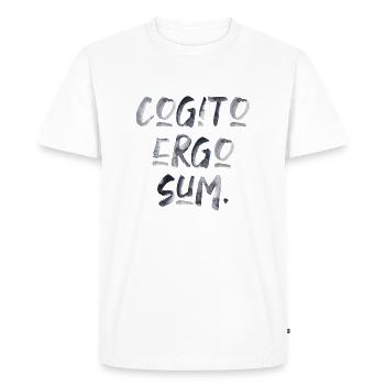 so I think I'm Latin language script - Men's Premium Organic T-Shirt - white - Front - Nico (187cm)