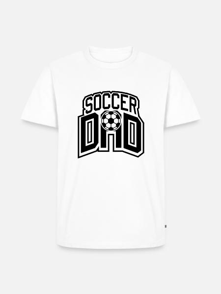 Fodbold far logo design - Herre Premium økologisk T-shirt - hvid