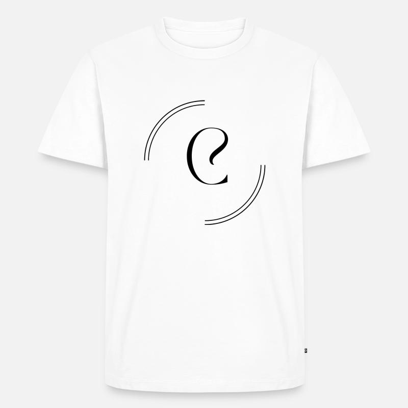 Buchstabe C - Männer Premium Bio T-Shirt - Weiß