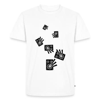 Symbole de musique des haut-parleurs - T-shirt Premium bio Homme - blanc - Devant - Nico (187cm)