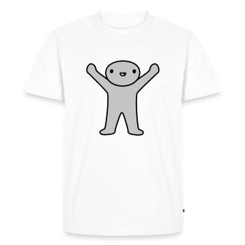 Design de petit homme heureux - T-shirt Premium bio Homme - blanc - Devant - Nico (187cm)