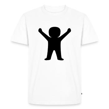Conception d’illustration masculine heureuse - T-shirt Premium bio Homme - blanc - Devant - Nico (187cm)