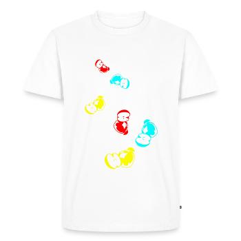 Vitamines de l’icône Apple - T-shirt Premium bio Homme - blanc - Devant - Nico (187cm)