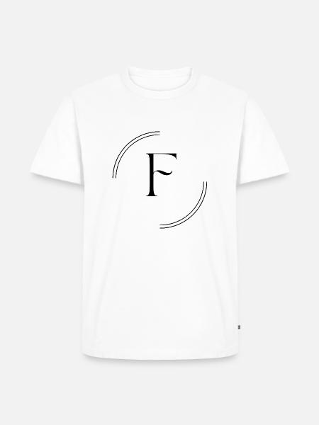 Buchstabe F - Männer Premium Bio T-Shirt - Weiß