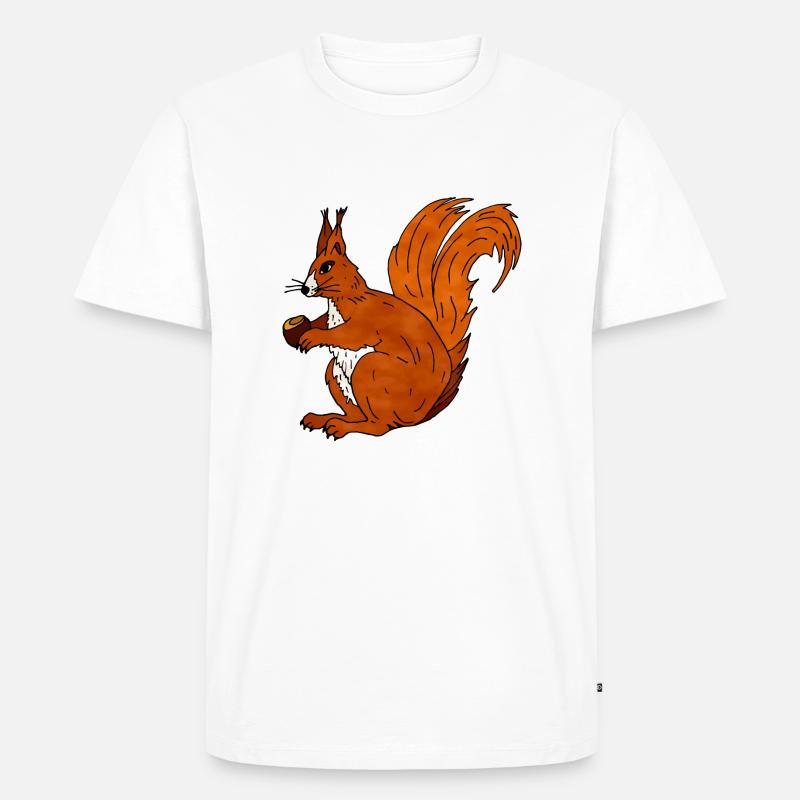 Eichhörnchen - Männer Premium Bio T-Shirt - Weiß