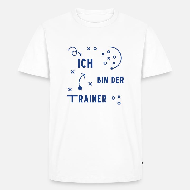 Ich bin der Trainer - Männer Premium Bio T-Shirt - Weiß