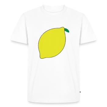 Idée cadeau d’illustration de citron - T-shirt Premium bio Homme - blanc - Devant - Nico (187cm)
