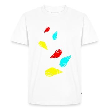 Symbole de coquille - T-shirt Premium bio Homme - blanc - Devant - Nico (187cm)