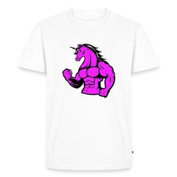 Licorne forte - T-shirt Premium bio Homme - blanc - Devant - Nico (187cm)
