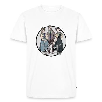 Attention // Illustration - Men's Premium Organic T-Shirt - white - Front - Nico (187cm)